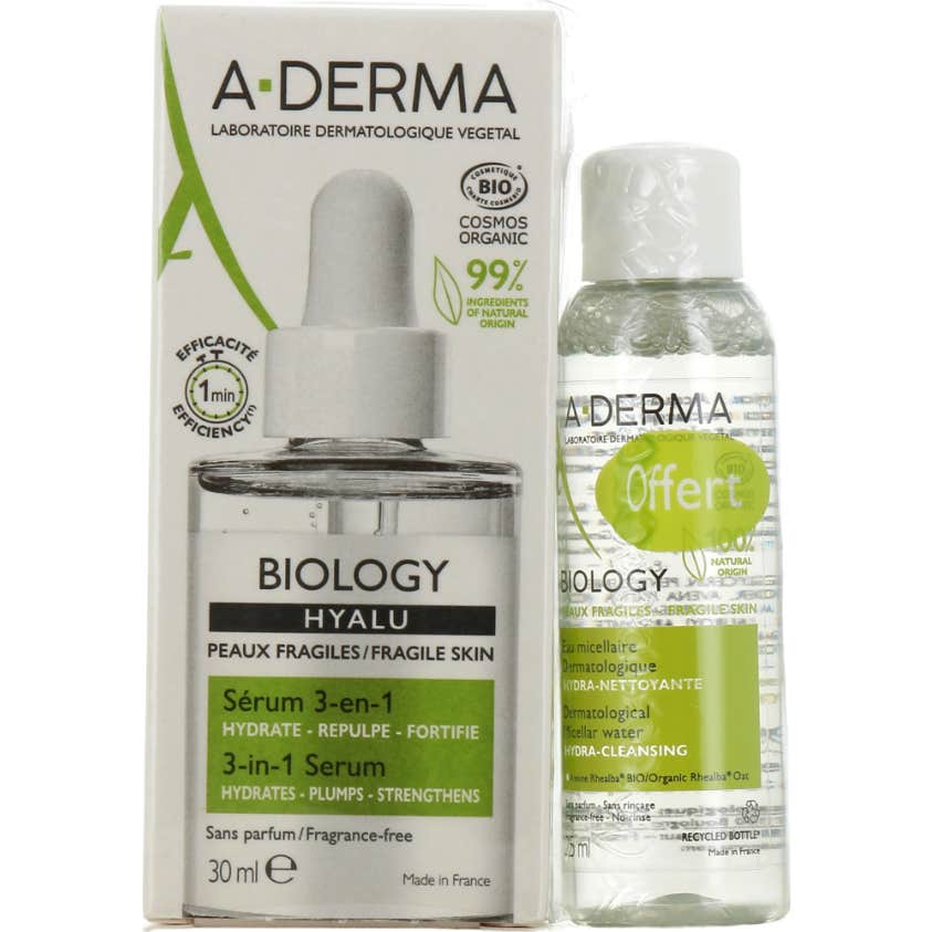 A-Derma Biology Hyalu Sérum + Agua Micelar