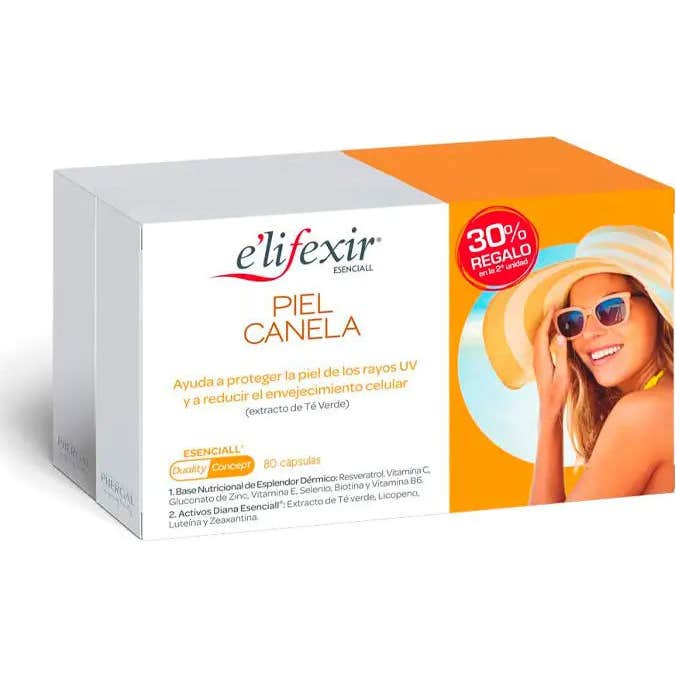 'E''lifexir Piel canela Pack de 2 Envases x 40 Cápsulas'
