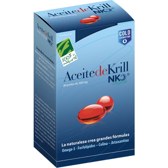 100% Natural Aceite de Krill Nko 80 Perlas de 500 mg