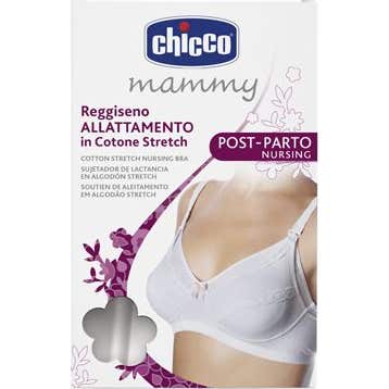 Chicco Mammy Sujetador de Lactancia Algodon Elástico Blanco 3 D 1 ud