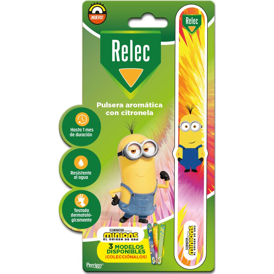 Relec Pulsera Antimosquitos Citronela Minions Rosa