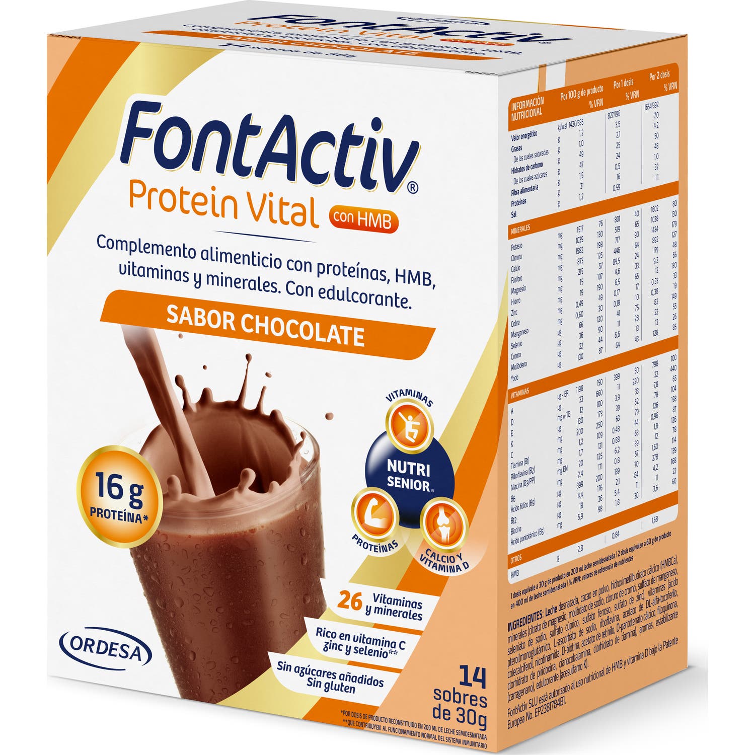 FontActiv Protein Vital Chocolate 14x30g