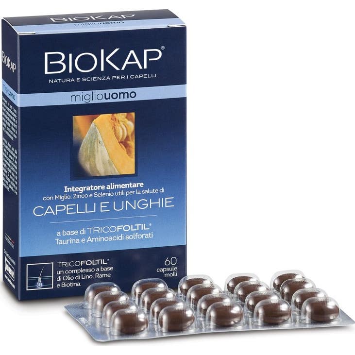 Biokap Anticaída Miglio Uomo Forte 60 comp