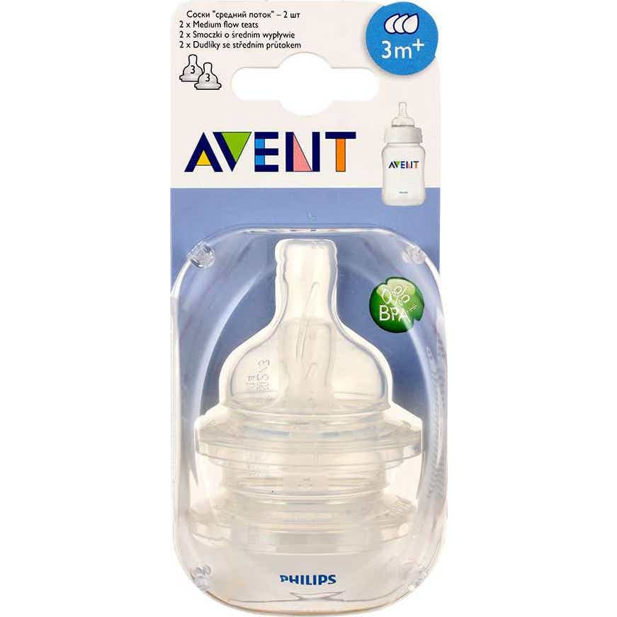Avent Pack Tetinas Anitcólicos Flujo Rápido 6m+ 2ud