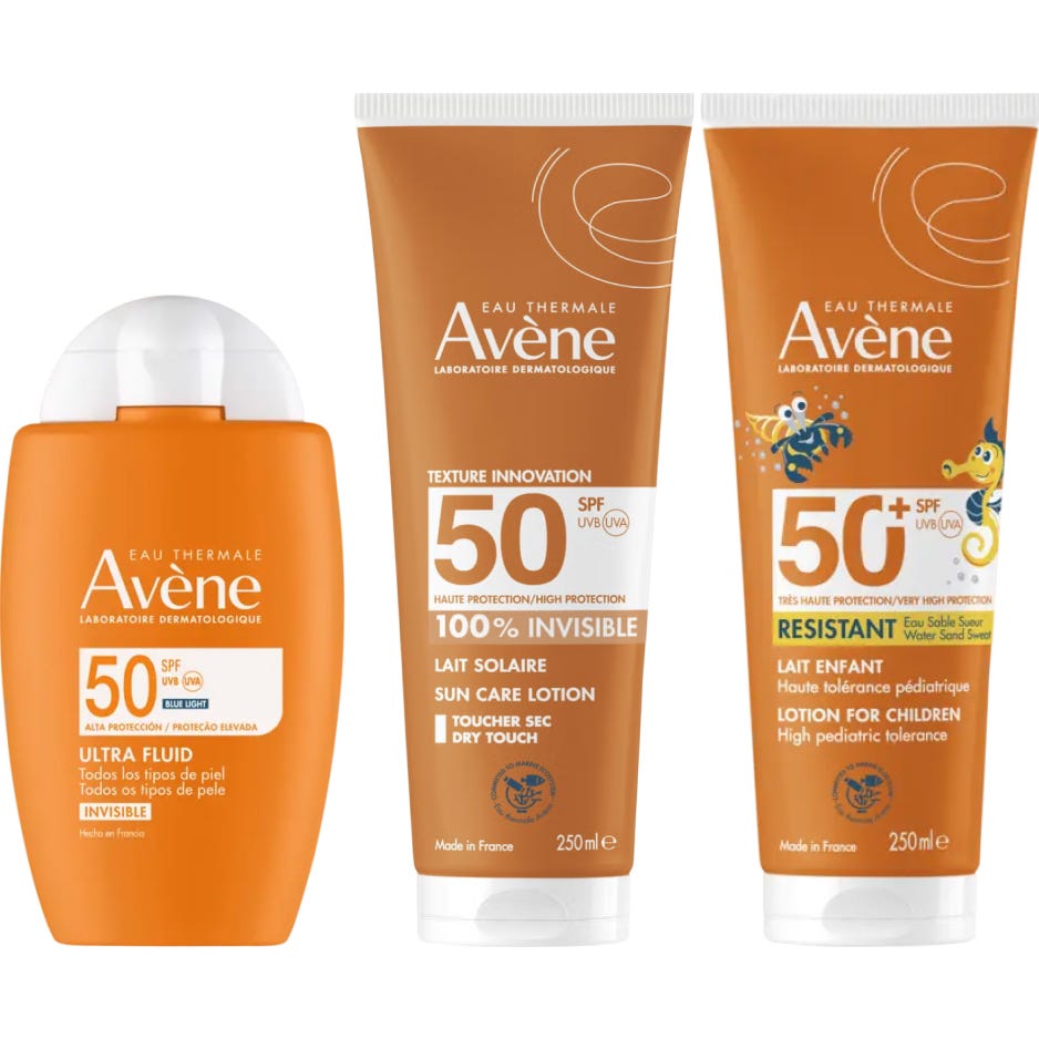 Avène Pack Ultra Fluido Invisible SPF50 + Leche Invisible SPF50 + Leche SPF50+ Pediátrico