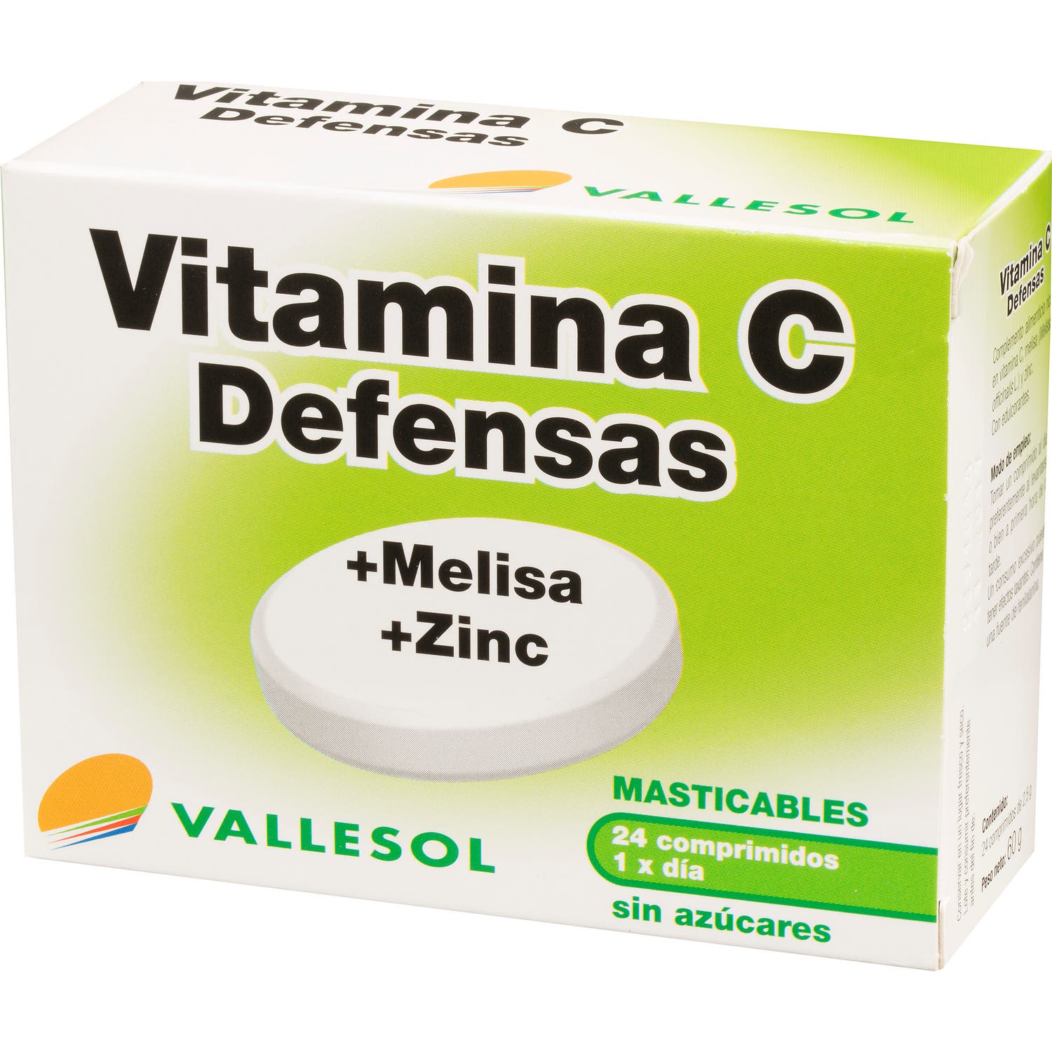 Vallesol vitamina C + melisa + zinc 24comp