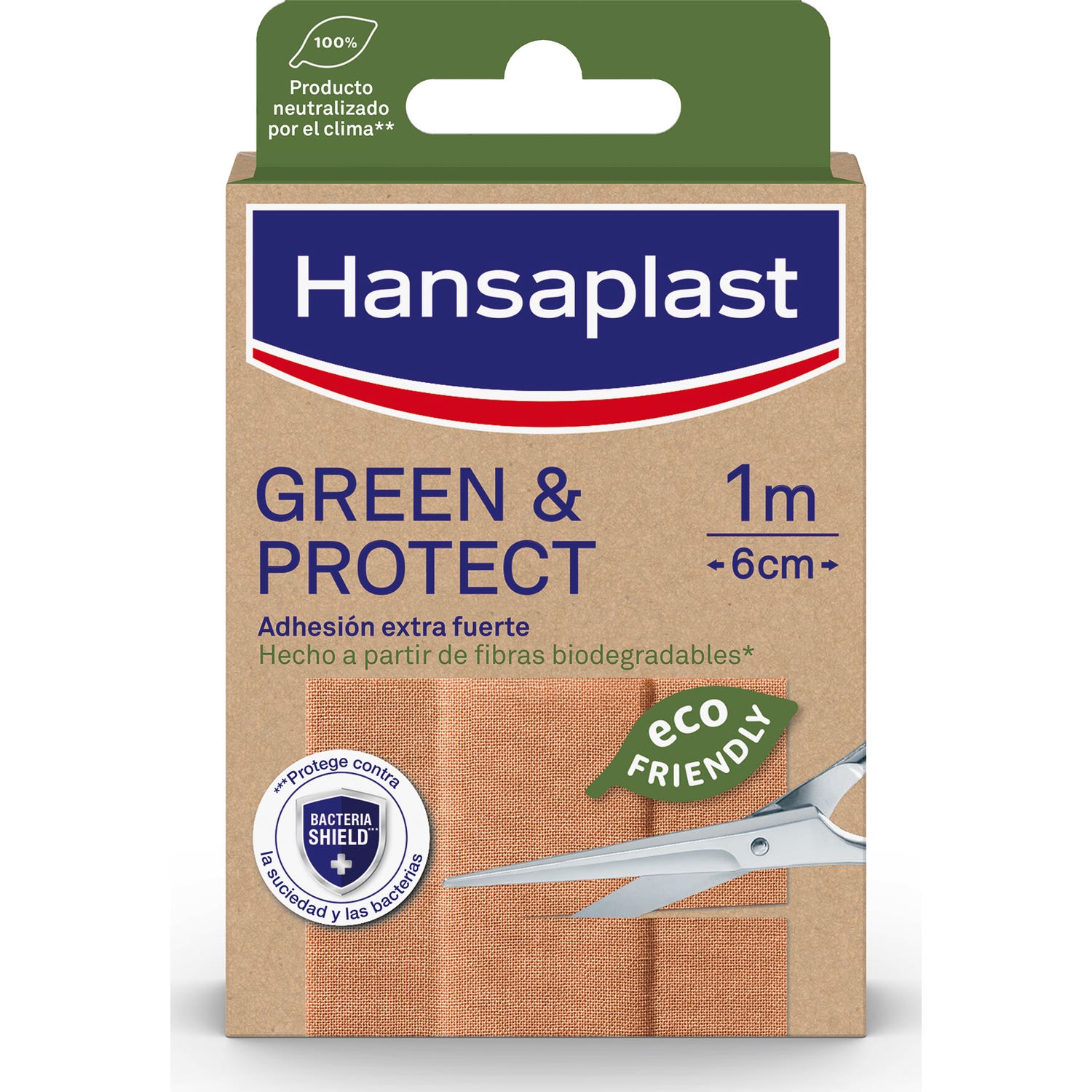 Hansaplast Green & Protect Apósito Tira 1m x 6cm
