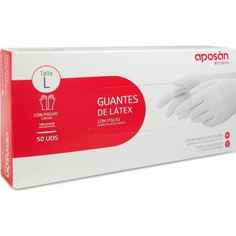 Aposan guantes Látex L 50 Pares