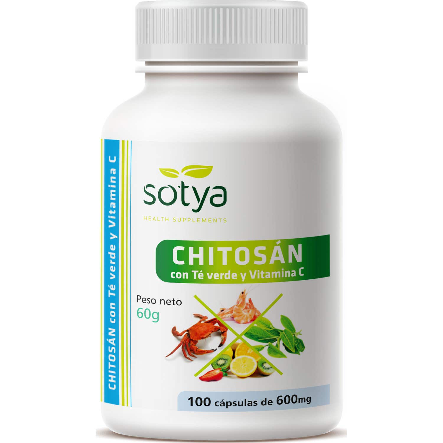Sotya Chitosán + Té Verde + Vitamina C 600mg 100cáps