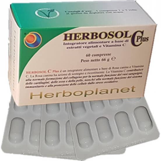 Herboplanet Rosa Herbosol C Plus A Base De Vitamina C 60 Comprimidos - Imagen 2