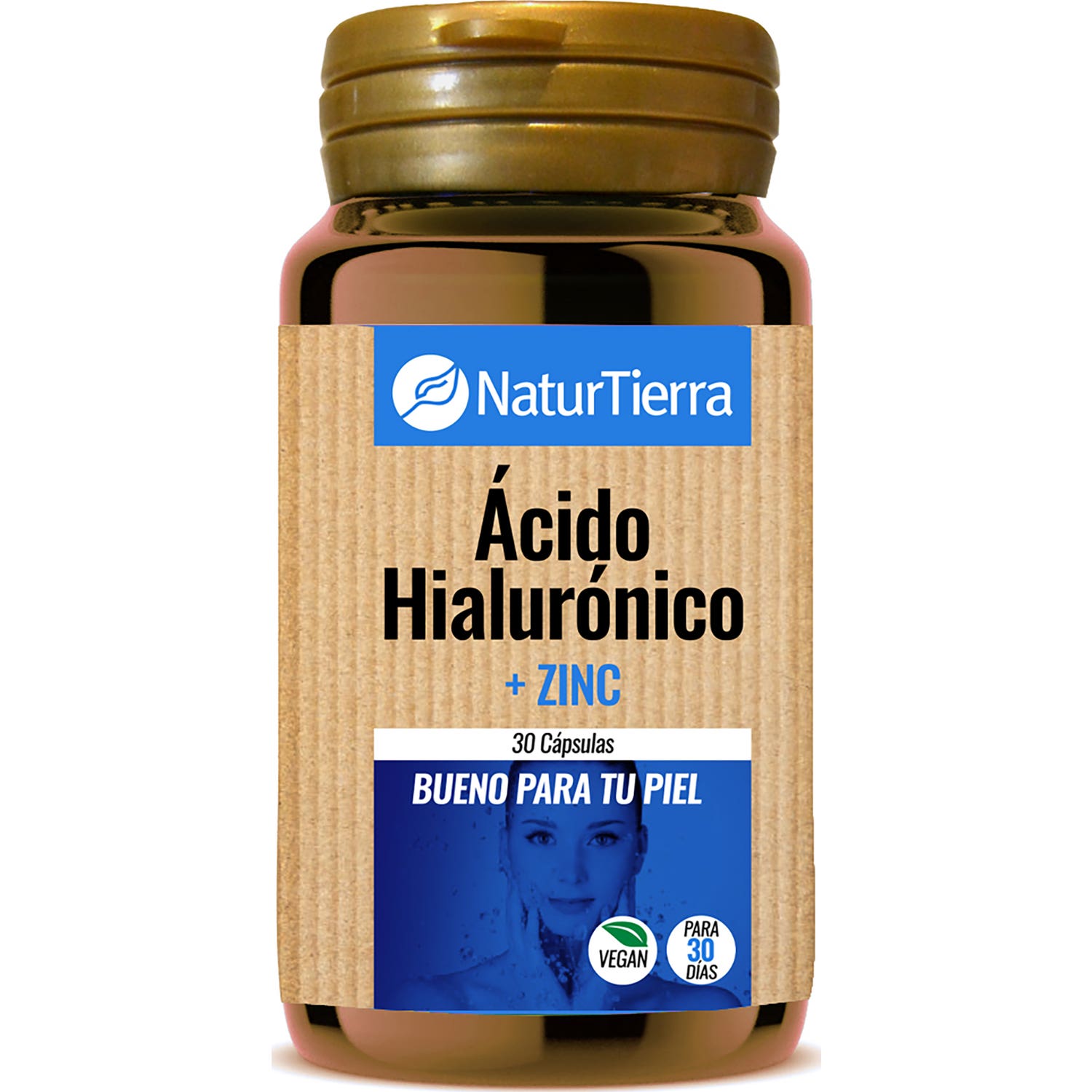 Naturtierra Ácido Hialurónico + Zinc 30 Cápsulas Vegetales