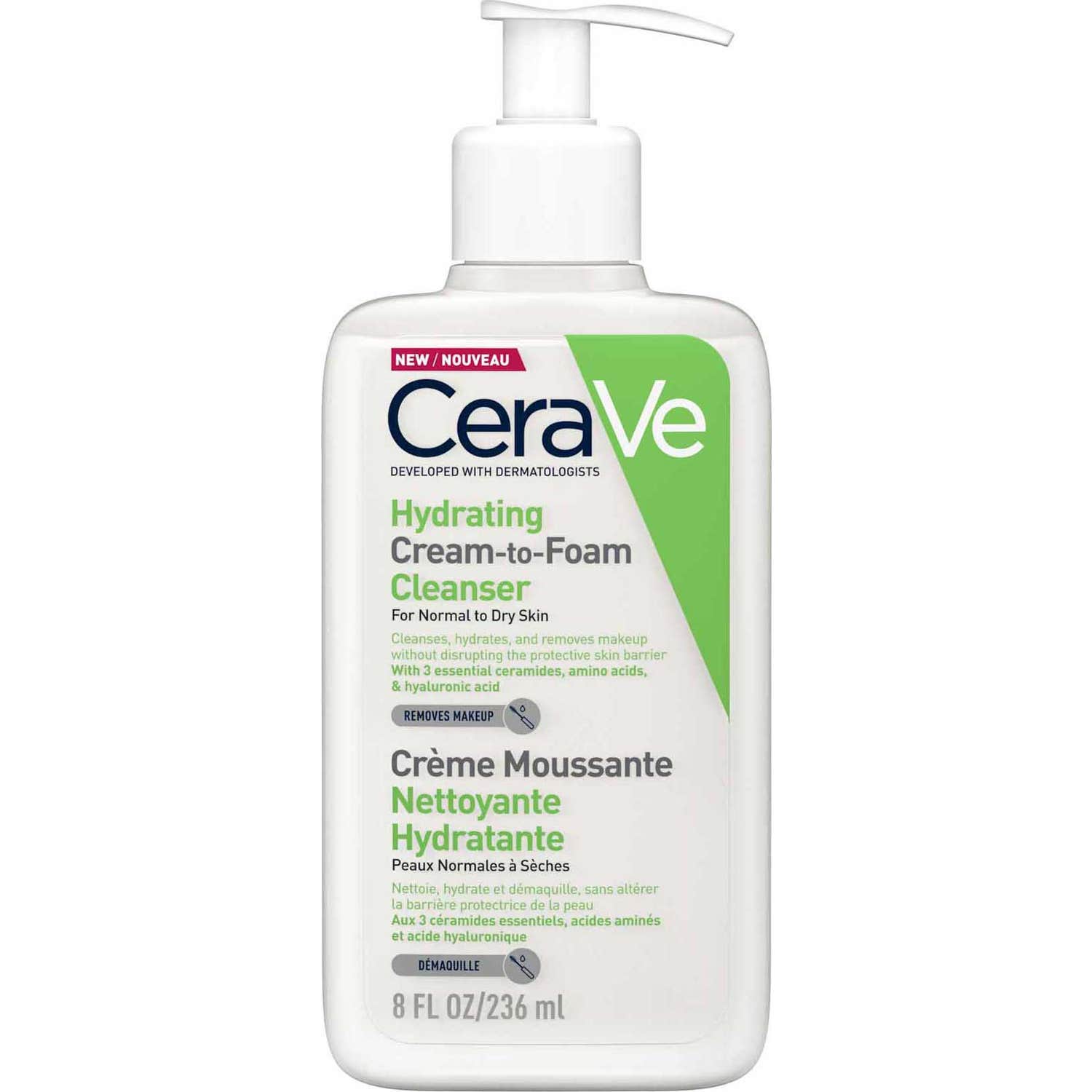 CeraVe Crema Espuma Limpiadora Hidratante 236ml
