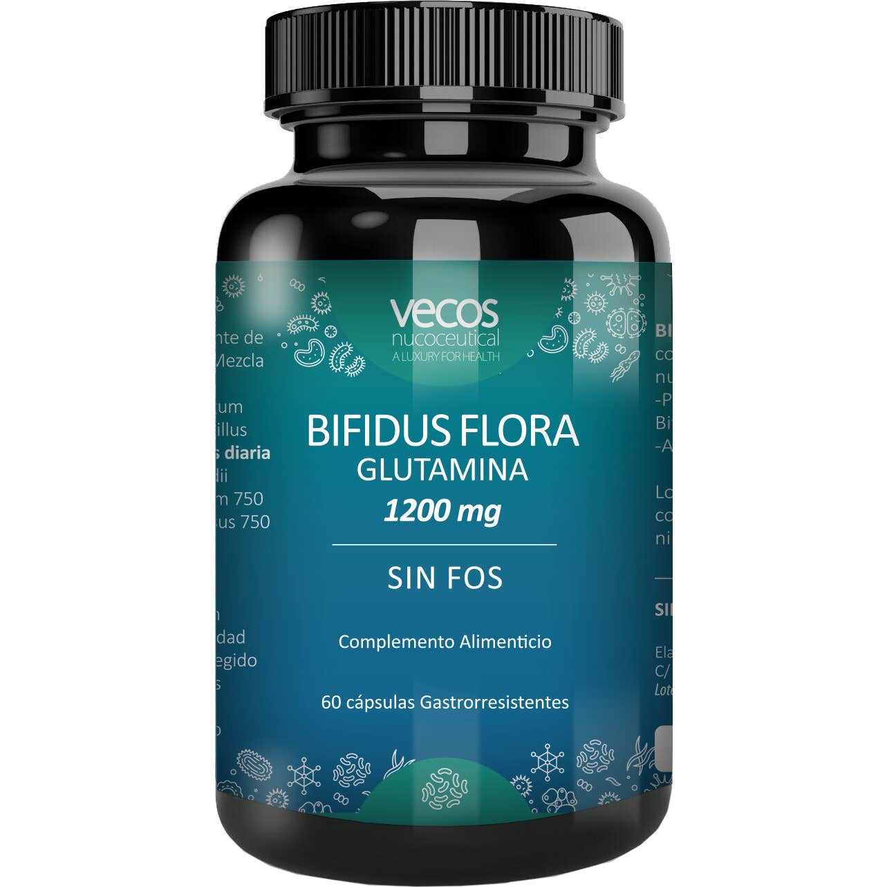Vecos Nucoceuticals Probióticos Liofilizados con Glutamina 60caps