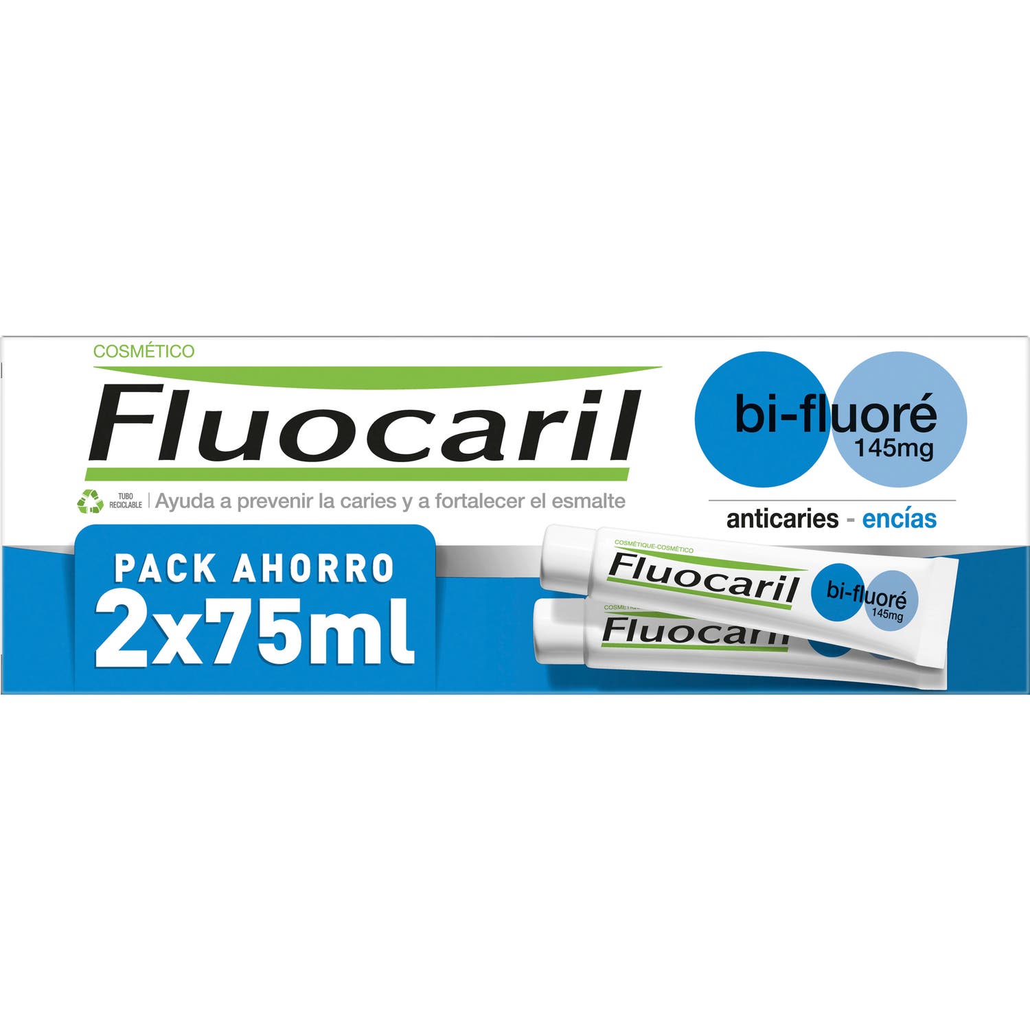 Fluocaril Dentifrice Bi-Fluoré 145mg Gencives 2x75ml