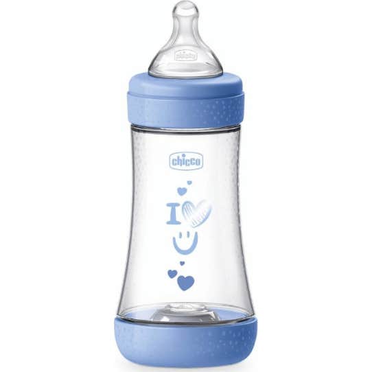 Chicco Perfect5 Biberón Love You 240ml Azul 1ud