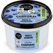 Organic Shop Crema Corporal Enriquecida Arándano y Mora 250 ml