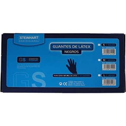 Steinhart Guantes Latex Negro Mediano 25 uds