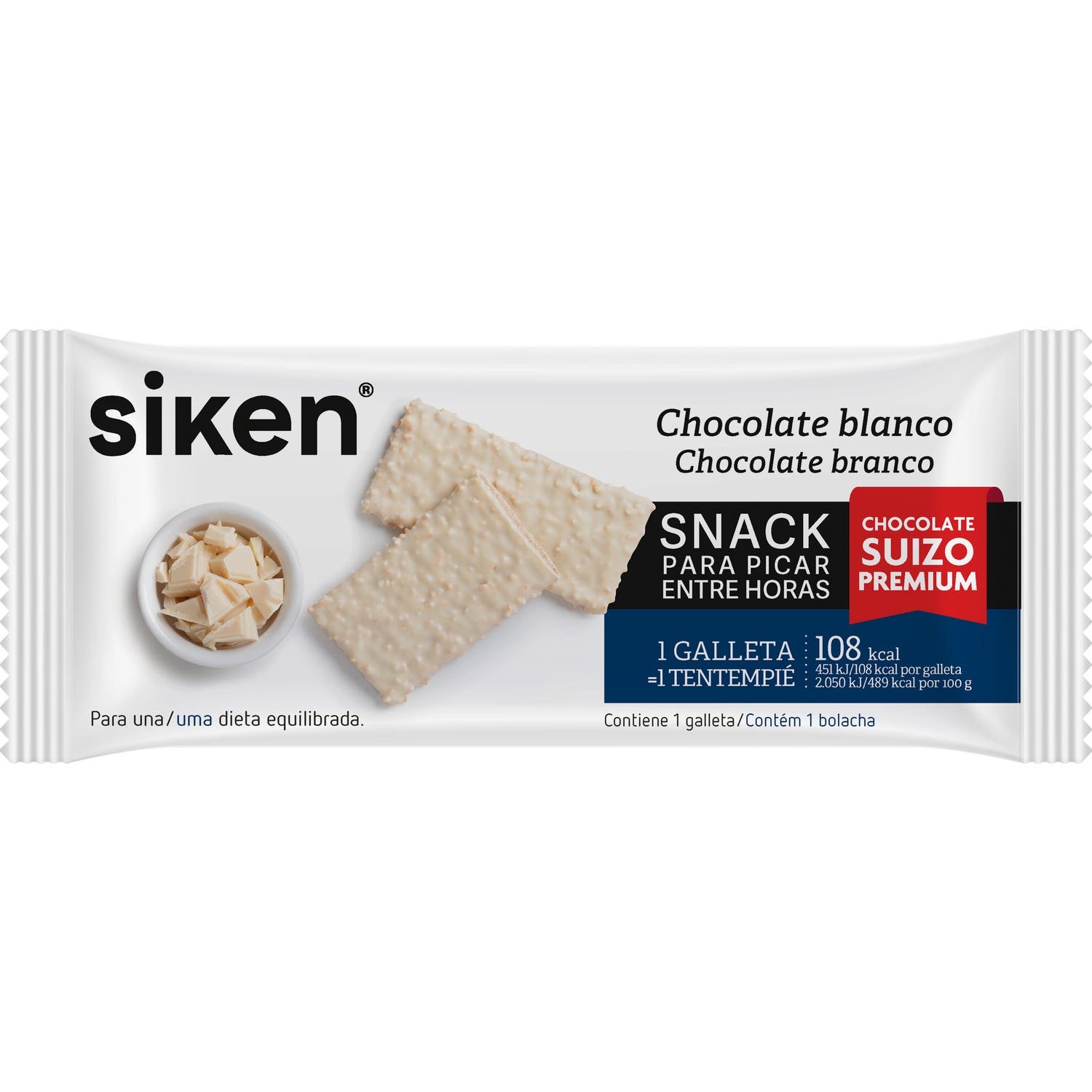 Siken Form control pesogalleta chocolate blanco 1u
