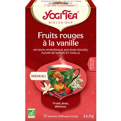 Yogi Tea Frutos Rojos con Vainilla Infusión Bio 17 Sobres