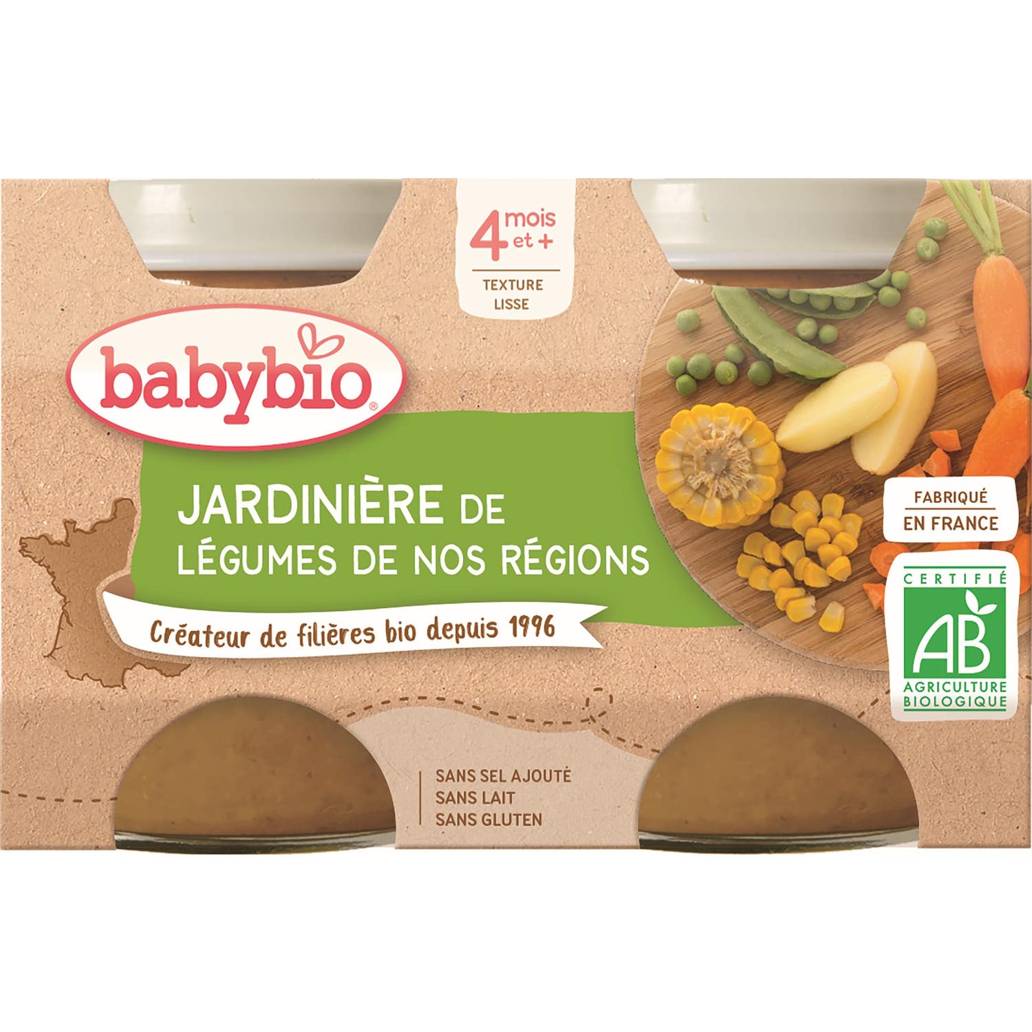 Babybio Huerta Orgánica en 4 meses 2x130g