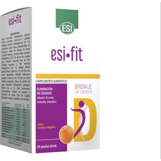 Esi Naranja Fit Drenaje De Líquidos Sanguina 24 Sobres