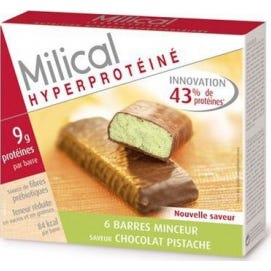 Milical - Barra de Pistacho con Hiperproteína y Chocolate