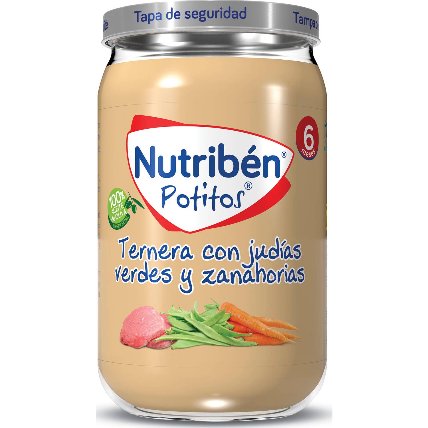 Nutriben Potito Ternera con Judias Verdes y Zanahoria 235Gr