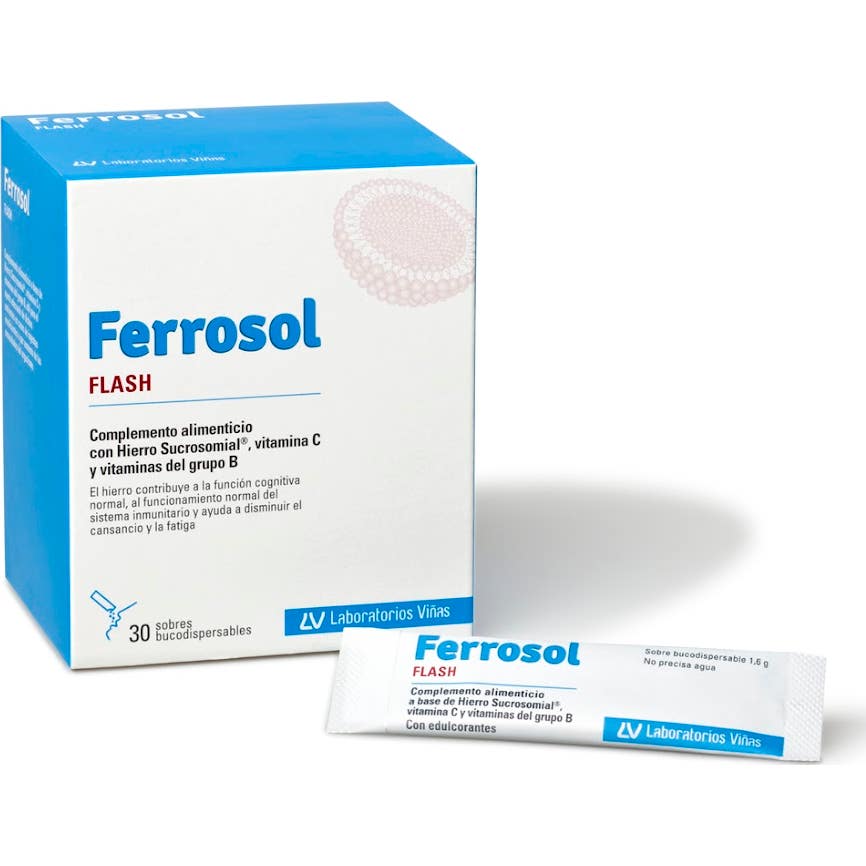 Ferrosol Rojos Flash Bucodispersables 30 Sobres