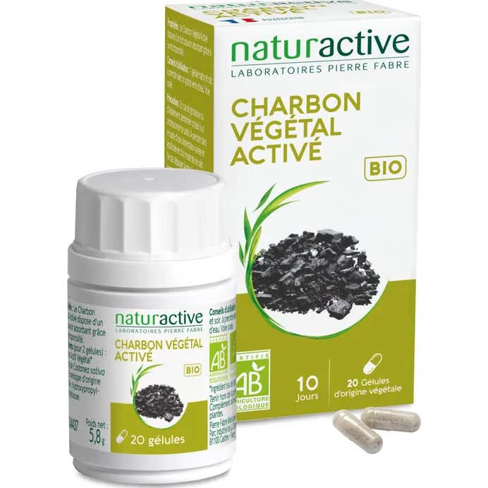 Naturactive Carbón Vegetal Activado BIO 20 cápsulas