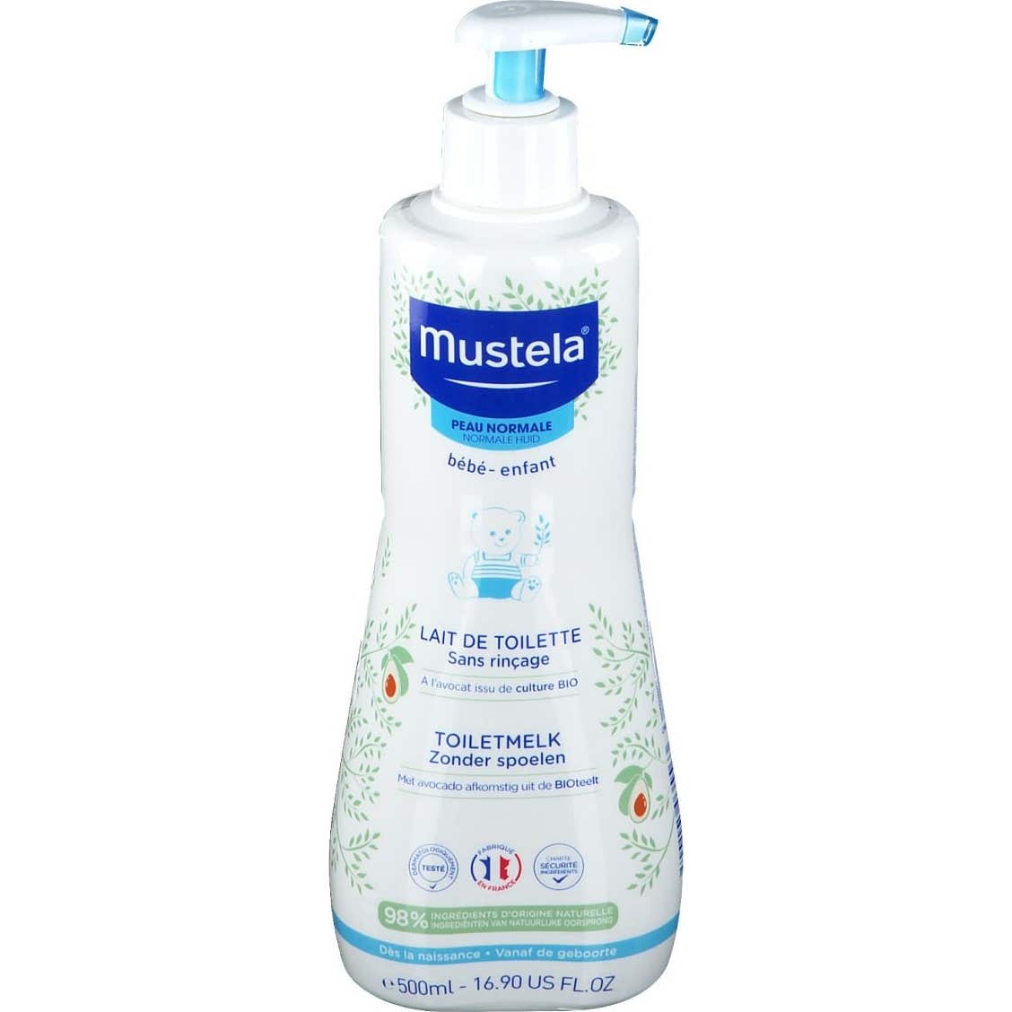 Mustela Leche limpiadora sin aclarado 500ml