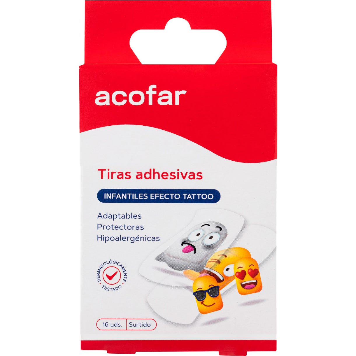 Acofar Tiras InfantilesTattoo Emoji 16 U