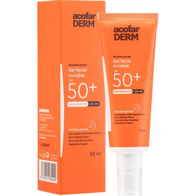 Acofarderm SPF 50+ Gel Facial Invisible 50ml