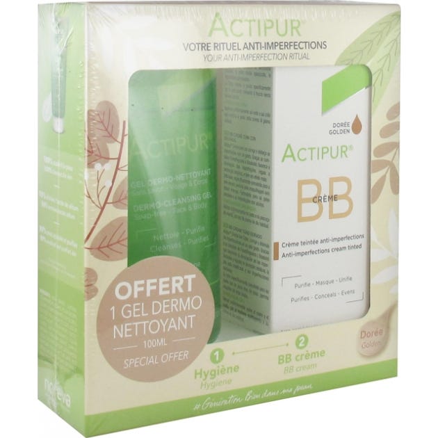 Actipur Set Bb Tinted Cream Dore + gel Dermolimpiador