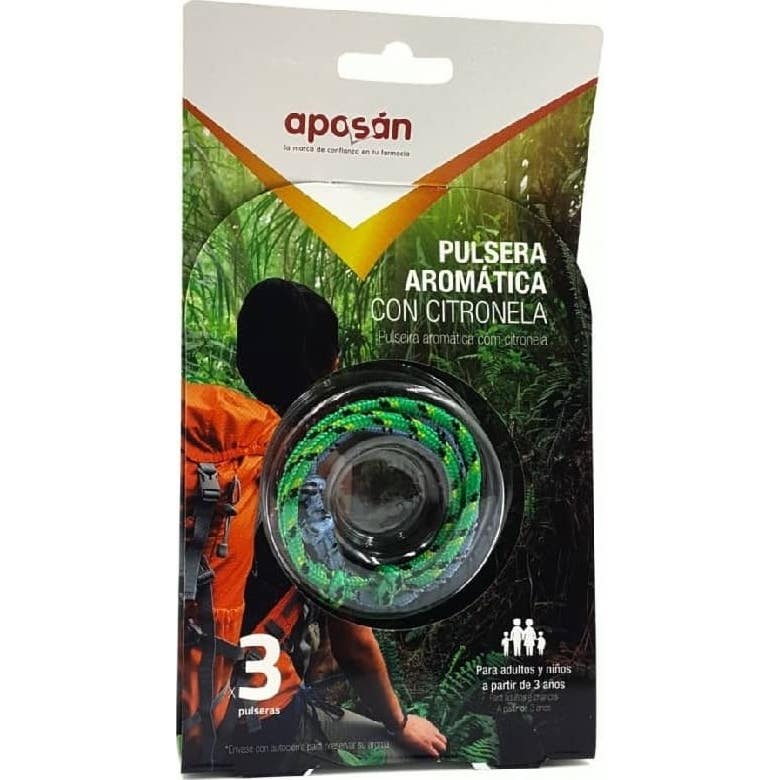 Aposán Pulsera Citronela Adulto 3uds