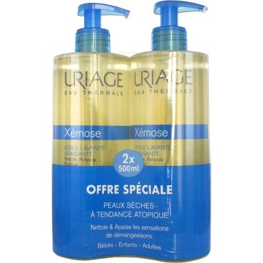 Uriage Xémose Huile Lavante Apaisante 2x500ml