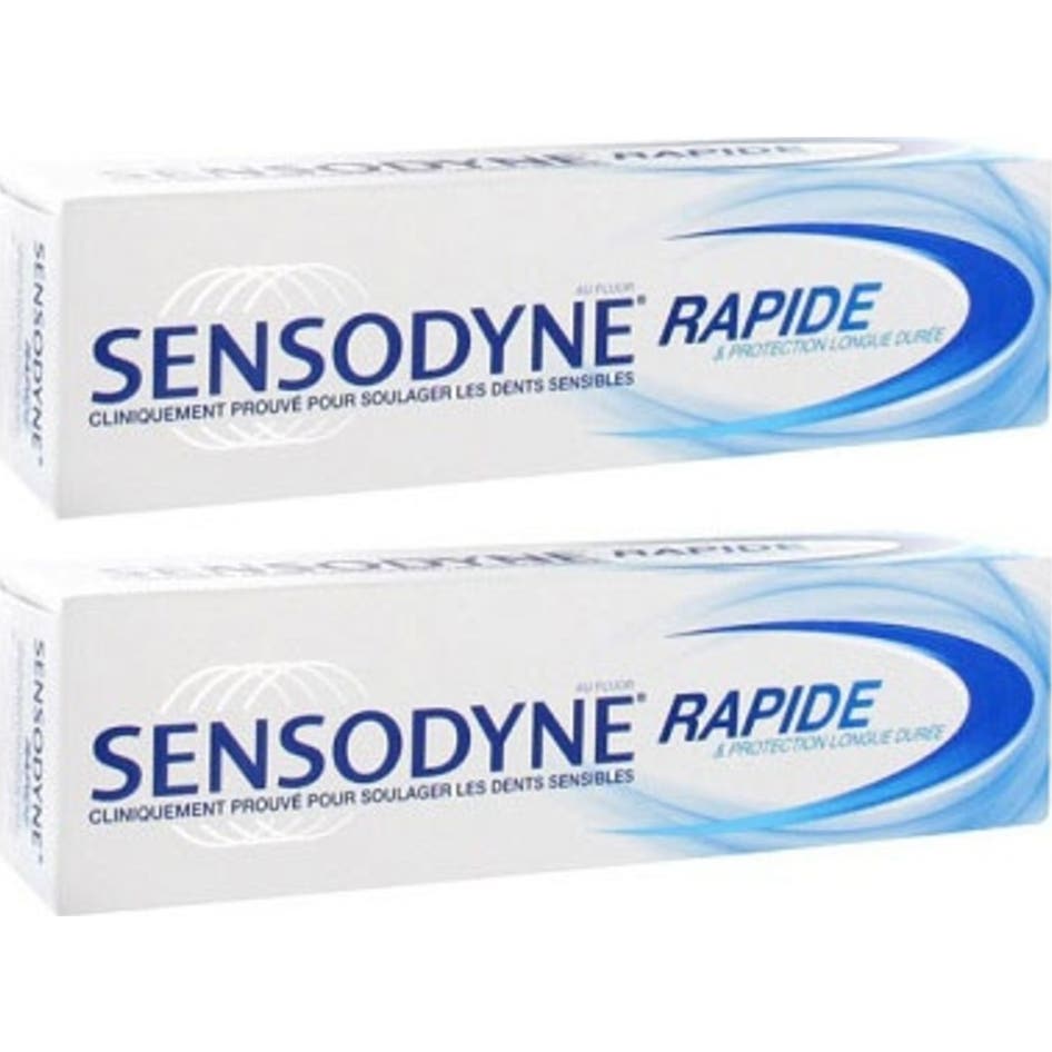 Sensodyne Dentifrice Rapide 2x75ml