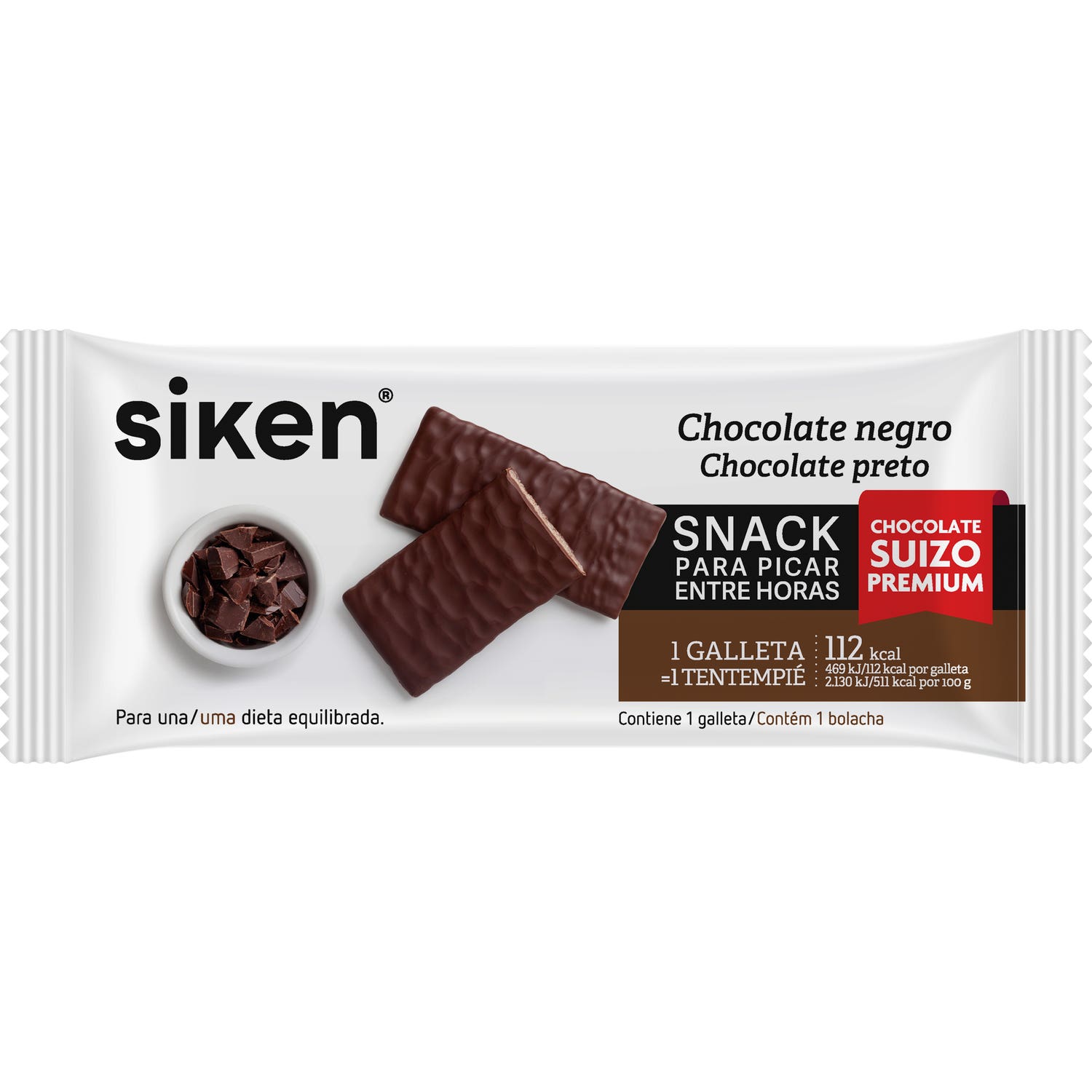 Siken Form galleta chocolate negro 1ud