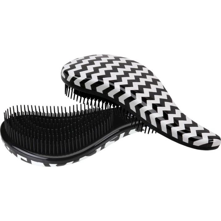 Cala Tangle-Free Hair Brush (Black / White Zigzag)