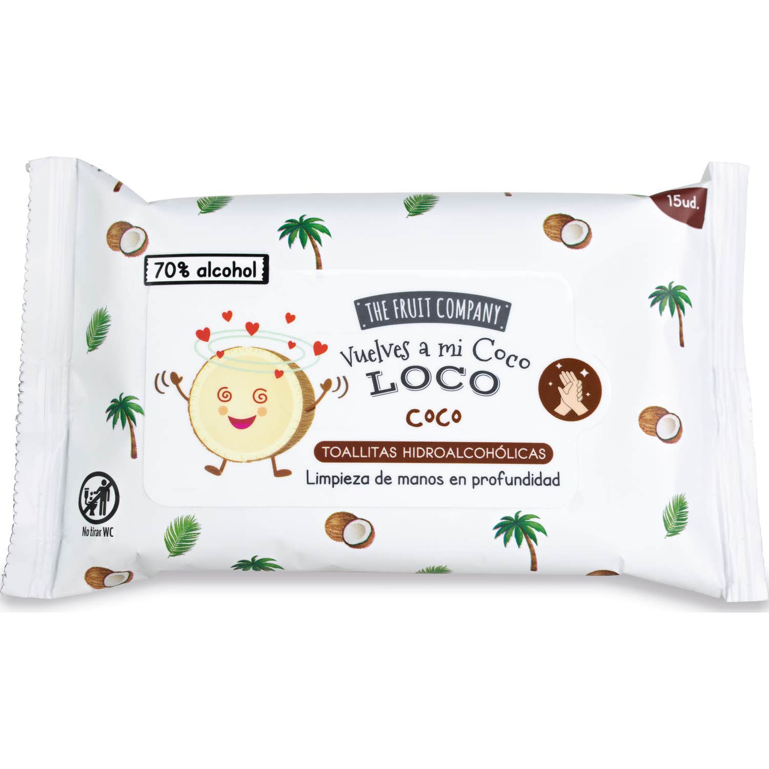The Fruit Company Toallitas Hidroalcoholicas Coco 15uds