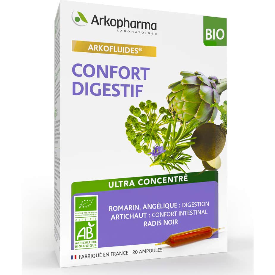 Arkopharma Arkofluides BIO Confort Digestif 20 ampoules x 10ml