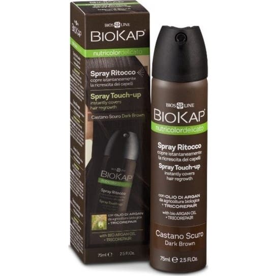 Biokap Nutricolor Spray Retouche Racines Châtain Foncé 75 ml
