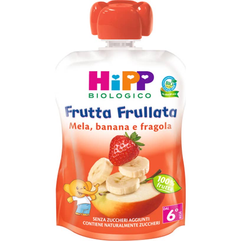 Hipp Bio Puré Fruta Manzana Banana Fresa 90 g