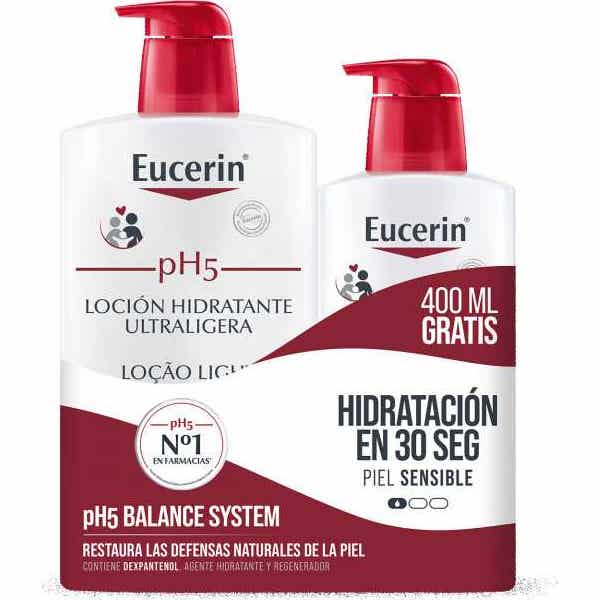 Eucerin Pack Ph5 Loción Ultraligera 1000 ml + 400 ml