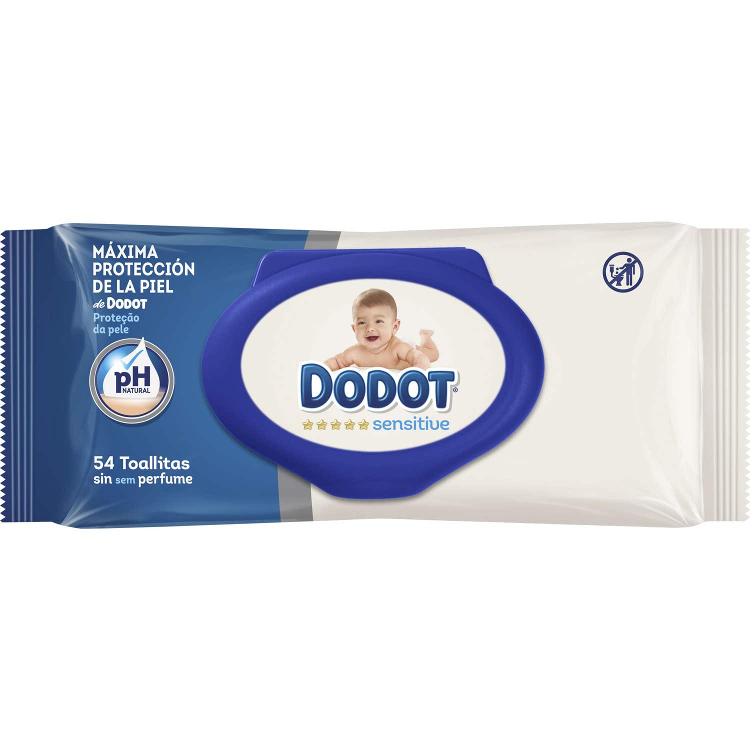 Dodot Toallitas Sensitive Recambio sin Perfume 54uds