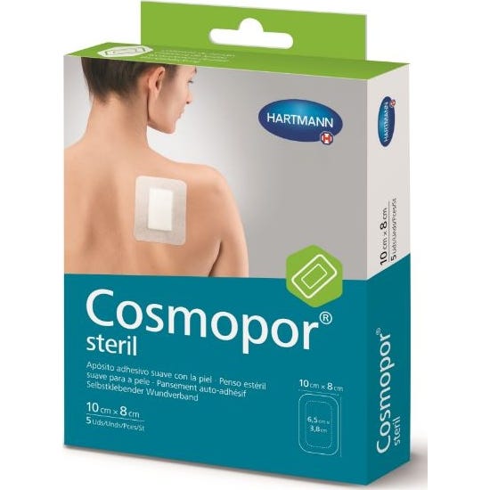 Cosmopor Silicone Apósito Esteril 10x8cm 5uds