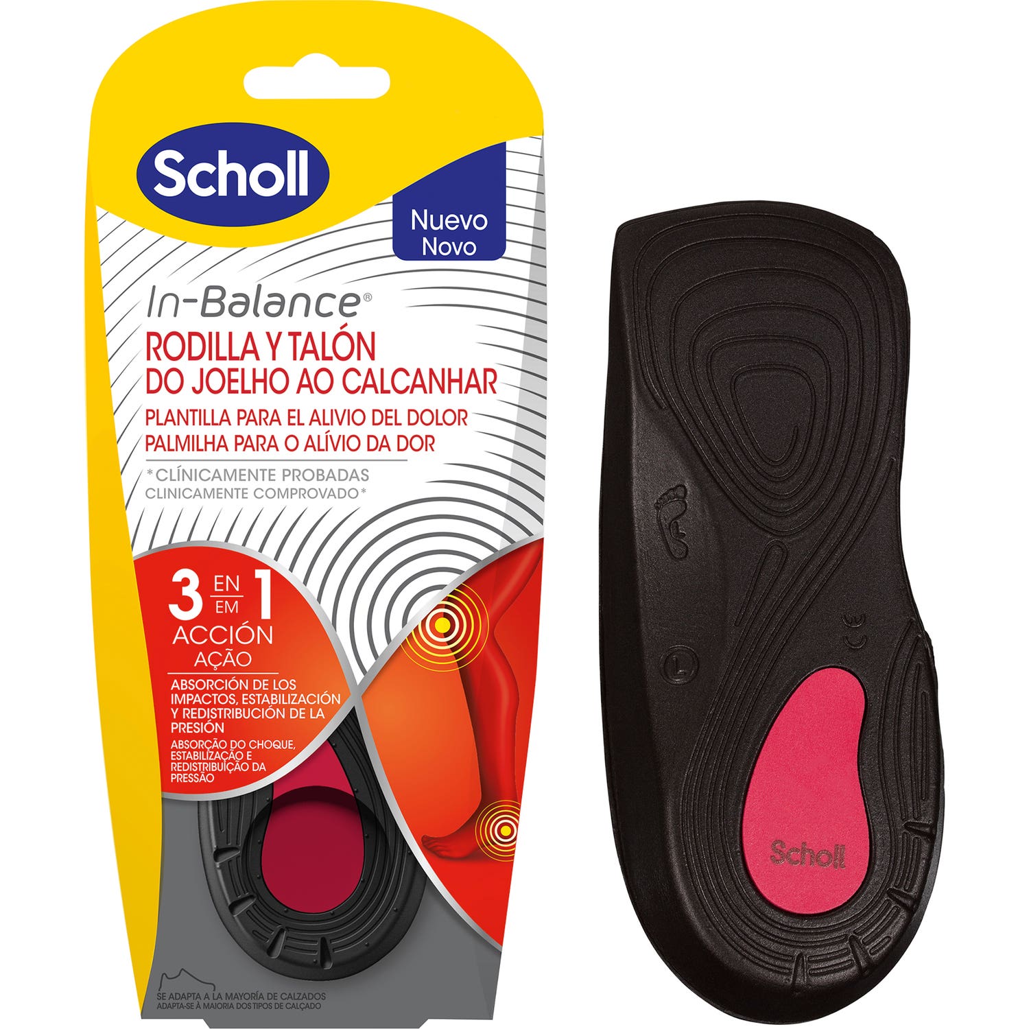 Scholl In-Balance Rodilla y Talón Talla L 1par