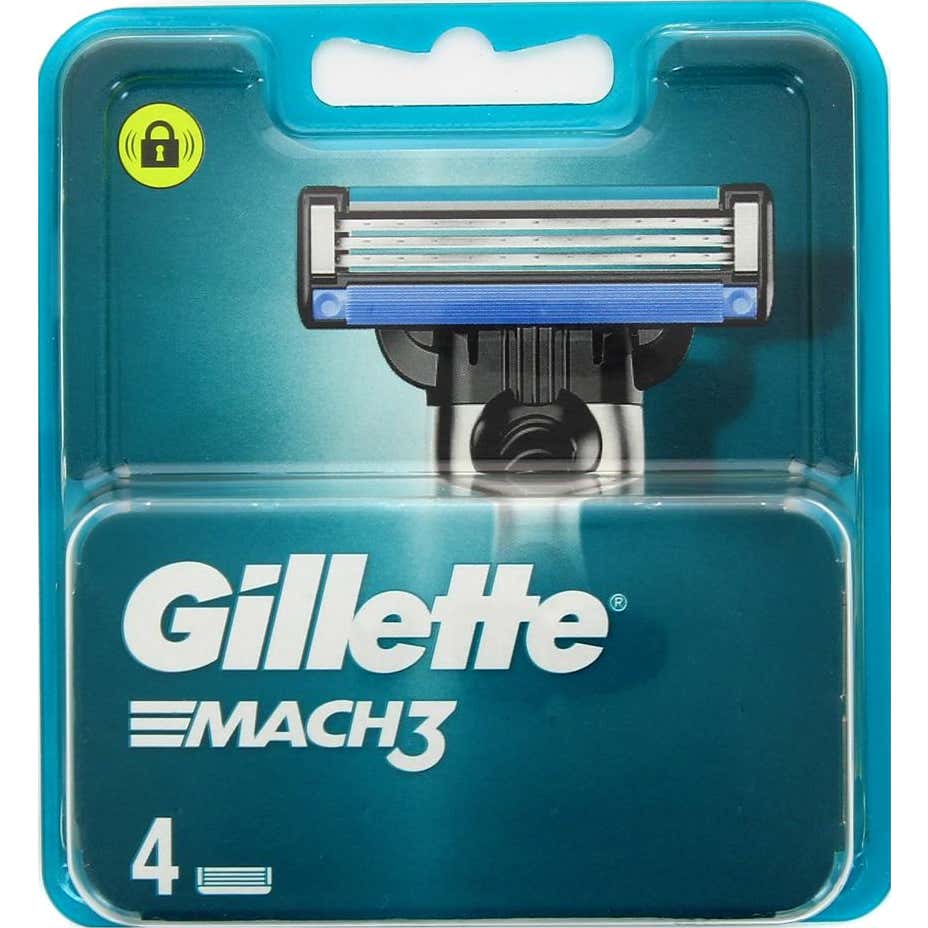 Gillette Mach 3 Hoja de Afeitar 4uds