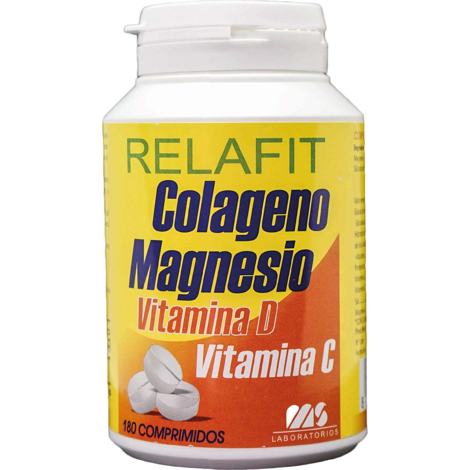 Relafit Colágeno + Magnesio + Vitamina C y D 180 comprimidos