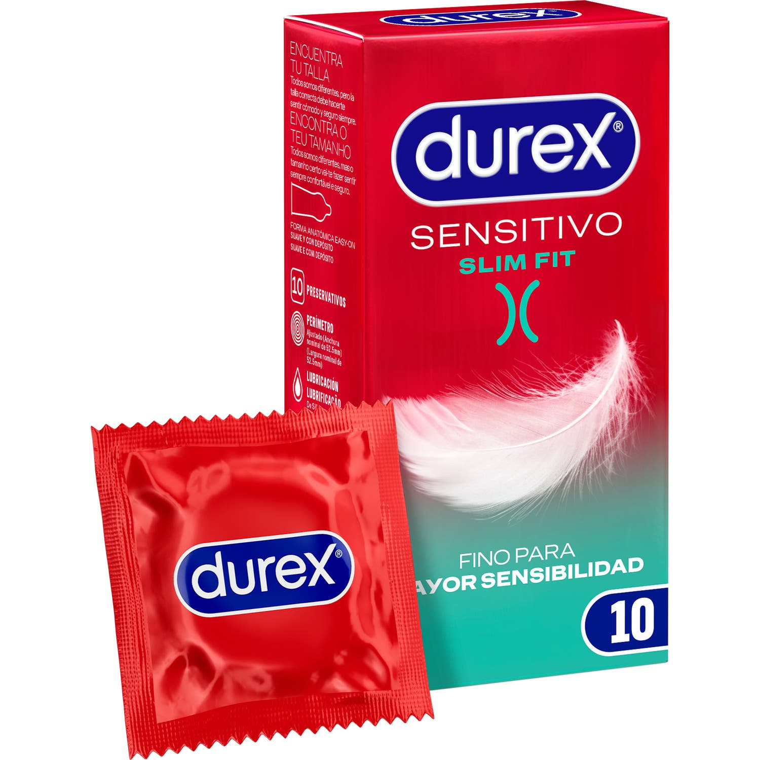 Durex Sensitivo Slim Fit Preservativos 10uds