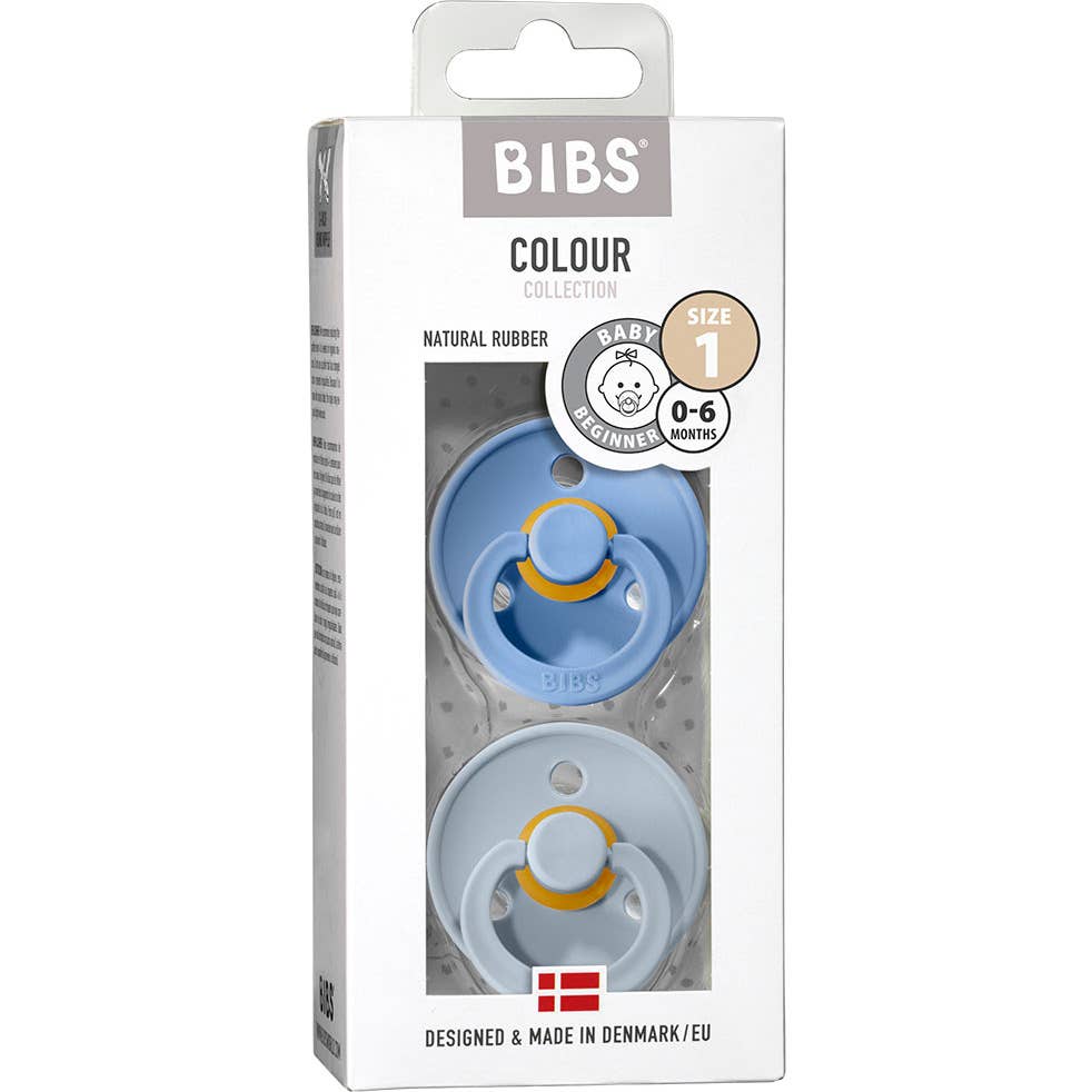 Bibs Pack Chupetes Azul Bebé & Azul Claro 0-6m T1 2uds